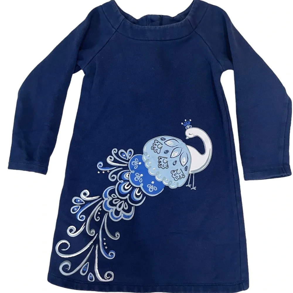 GYMBOREE: Navy Peacock Dress, Size 6